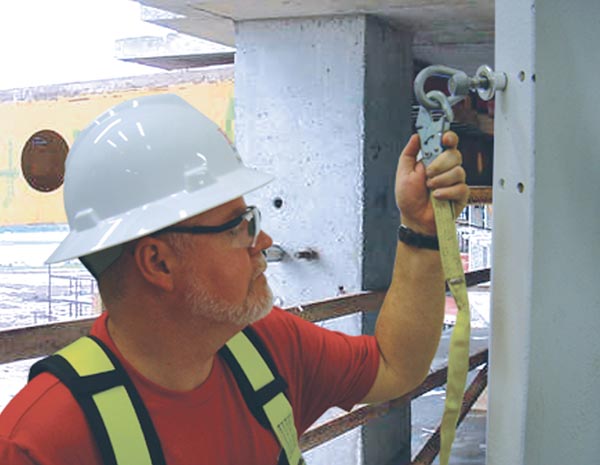 Girder anchor in use